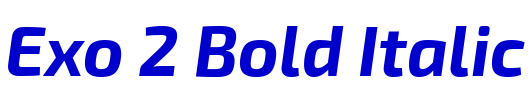 Exo 2 Bold Italic フォント